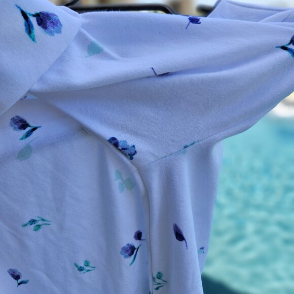 Karen Scott Tulerie Dream Floral Top Women's Small - Picture 10 of 10